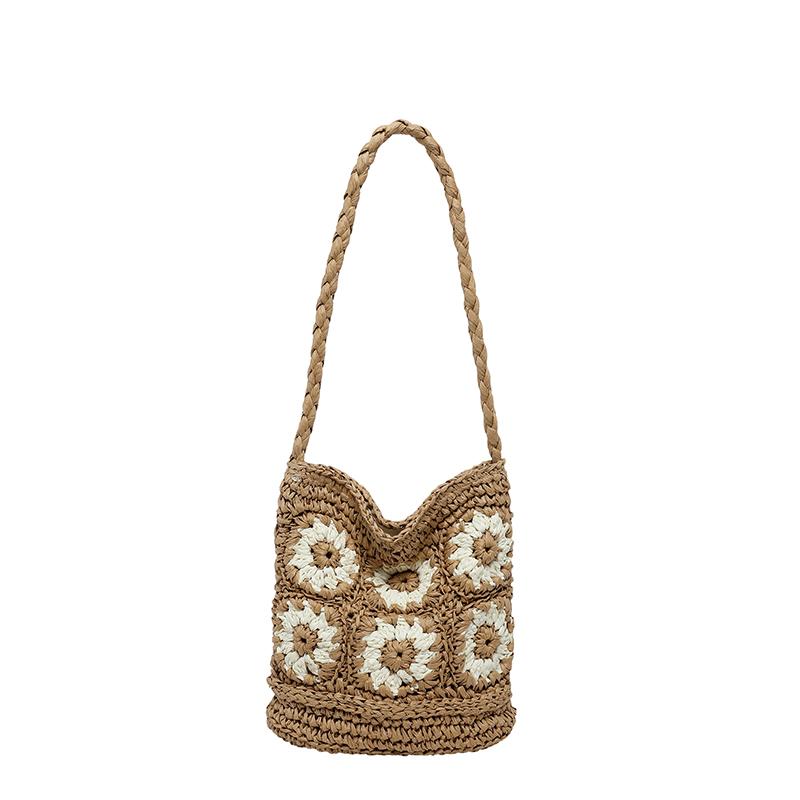 Boho Handmade Crochet Flower Straw Bucket Shoulder Bag for Women Summer Beach Woven Raffia Tote Purse 2026 Casual Fashion New хаки
Boho Handmade Crochet Flower Straw Bucket Shoulder Bag for Women Summer Beach Woven Raffia Tote Purse 2026 Casual Fashion New хаки
