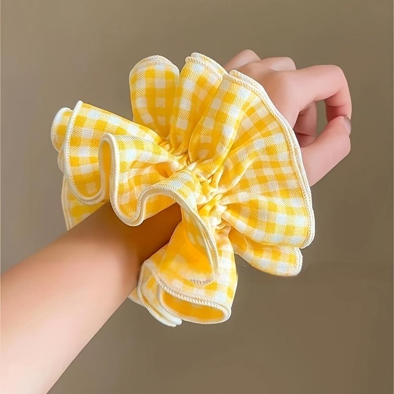 1 шт. Милая нежная желтая клетчатая двухслойная резинка для волос - Большая эластичная заколка для волос для женщин, Хвост, коса, пучок, прическа, Милые аксессуары для волос жёлтый
1 шт. Милая нежная желтая клетчатая двухслойная резинка для волос - Большая эластичная заколка для волос для женщин, Хвост, коса, пучок, прическа, Милые аксессуары для волос жёлтый