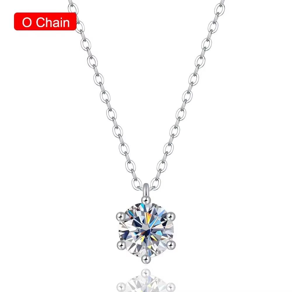 Serenty 1ct D Color Moissanite Pendant Necklace for Women Wedding Bridal 100% S925 Silver Neck Chain Plated 18K Jewelry 45cm&1ct
Serenty 1ct D Color Moissanite Pendant Necklace for Women Wedding Bridal 100% S925 Silver Neck Chain Plated 18K Jewelry 45cm&1ct