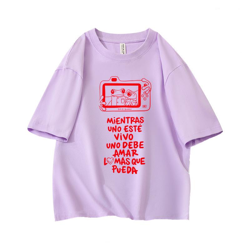 Rapper Bad Bunny Tour Aesthetics Oversized Short Sleeve O Neck T Shirt Graphic Print 100 Cotton Women Tops clothes Summer Casual L
Rapper Bad Bunny Tour Aesthetics Oversized Short Sleeve O Neck T Shirt Graphic Print 100 Cotton Women Tops clothes Summer Casual L