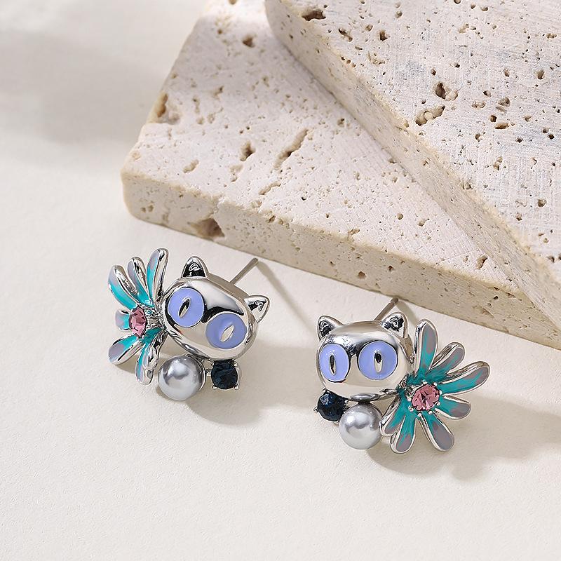 Dongdaemun, South Korea Fashion and exquisite oil drip inlaid pearl small daisy stud earrings Light luxury simple high-end earrings фіолетовий
Dongdaemun, South Korea Fashion and exquisite oil drip inlaid pearl small daisy stud earrings Light luxury simple high-end earrings фіолетовий