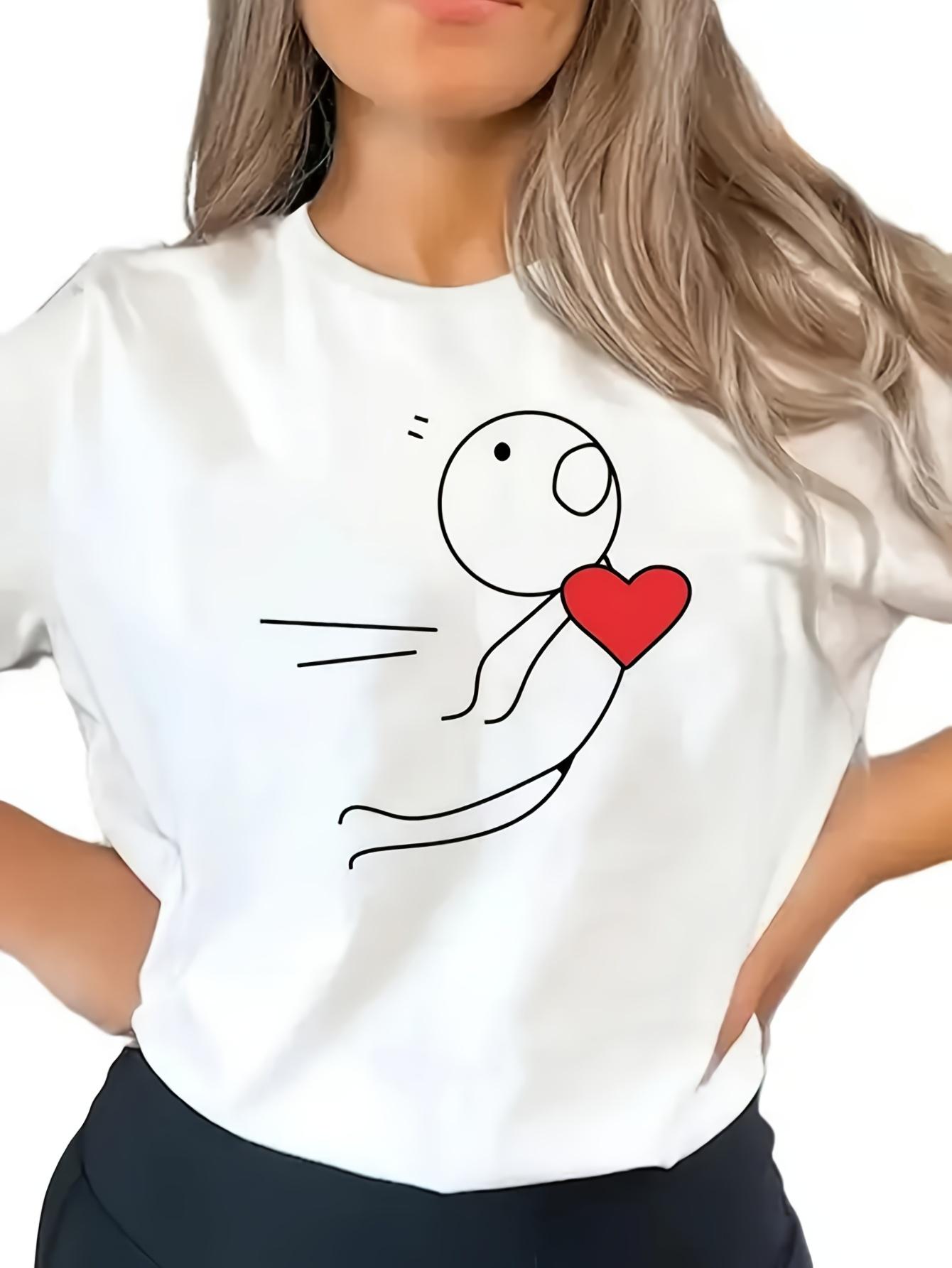1pc Short Sleeved Round Neck Women S T-shirt | Trendy and Distinctive Prints, Suitable for Spring, Autumn, and Summer, Ideal for Leisure Travel, S белый
1pc Short Sleeved Round Neck Women S T-shirt | Trendy and Distinctive Prints, Suitable for Spring, Autumn, and Summer, Ideal for Leisure Travel, S белый