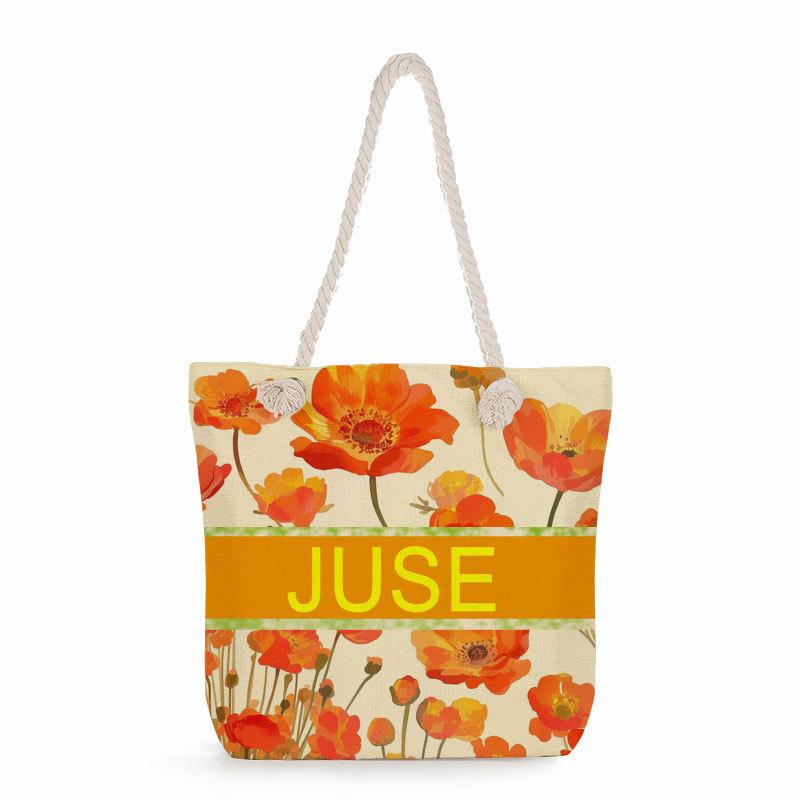 Multifunctional Flower Printed Thick Rope Shoulder Beach Bag Casual large capacity handbag 7609
Multifunctional Flower Printed Thick Rope Shoulder Beach Bag Casual large capacity handbag 7609