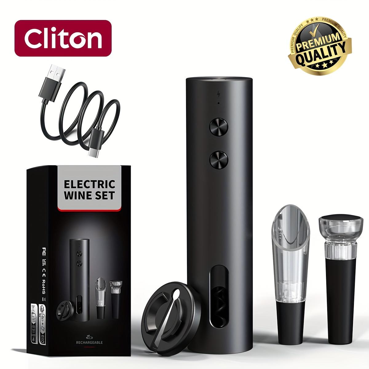 Single Gift Set Unit Rechargeable Electric Wine Bottle Opener Powerful Automatic Wine Opener Corkscrew with Foil Cutter Wine Pourer Vacuum Stopper
Single Gift Set Unit Rechargeable Electric Wine Bottle Opener Powerful Automatic Wine Opener Corkscrew with Foil Cutter Wine Pourer Vacuum Stopper