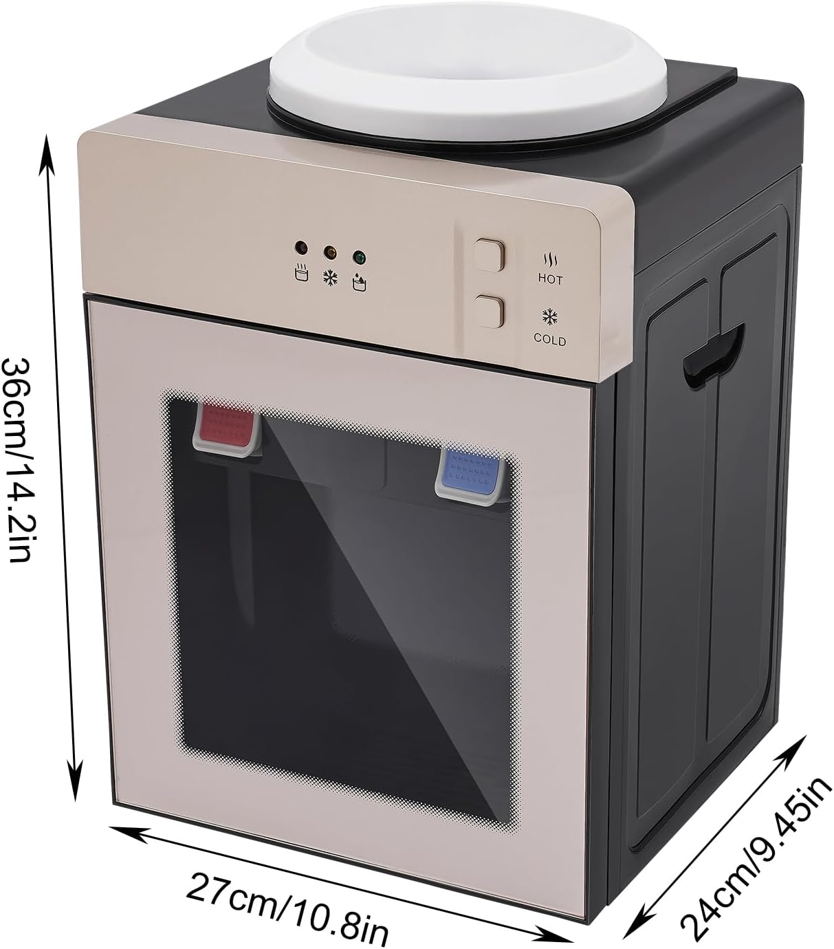 Top-Loading Countertop Water Dispenser, 5-Gallon Tabletop Water Dispenser, 500W 110V Hot and Cold Gold Water Dispenser шампанського
Top-Loading Countertop Water Dispenser, 5-Gallon Tabletop Water Dispenser, 500W 110V Hot and Cold Gold Water Dispenser шампанського