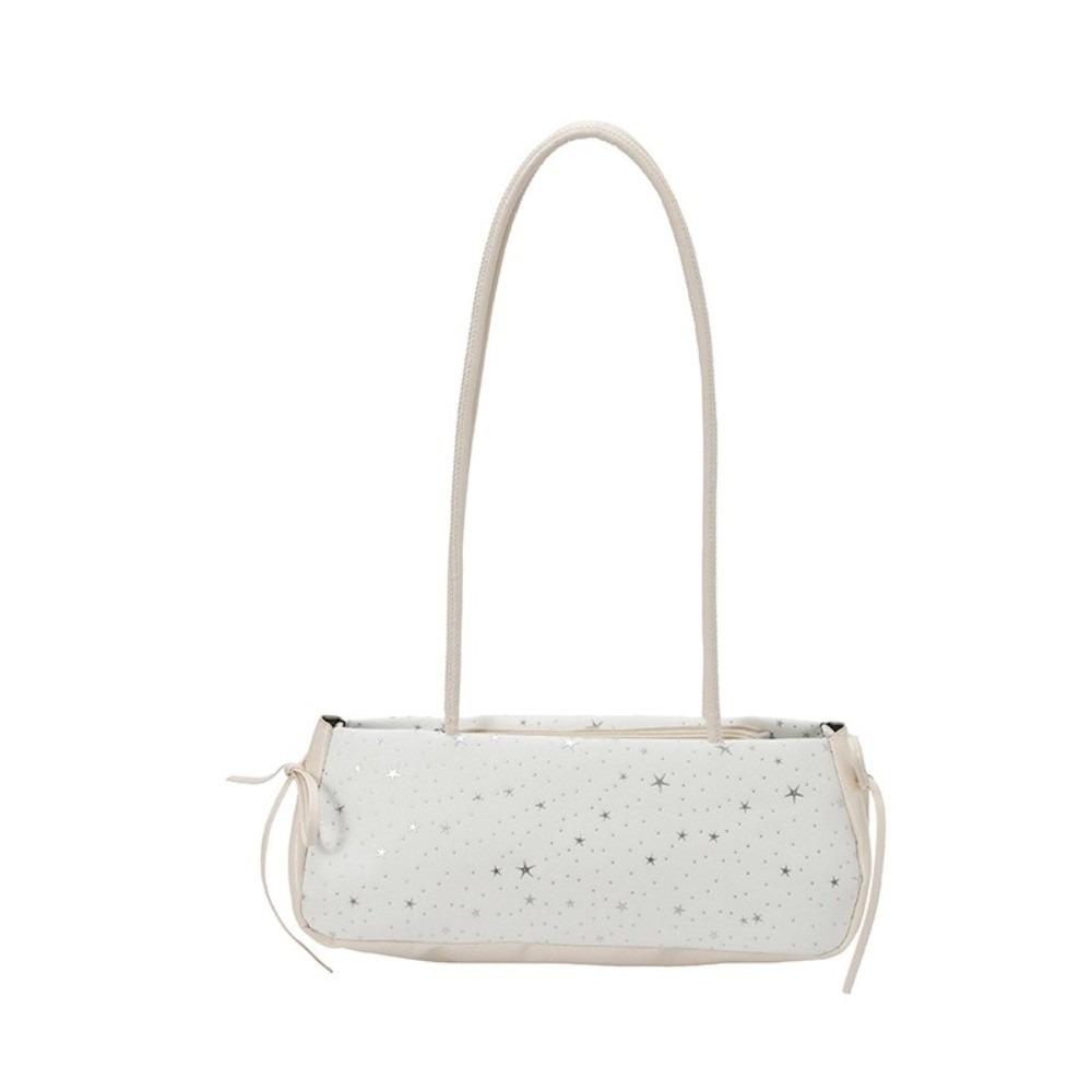 Solid Color French Stick Underarm Handbag Bow Decoration Long Shoulder Strap Bag Dating білий
Solid Color French Stick Underarm Handbag Bow Decoration Long Shoulder Strap Bag Dating білий