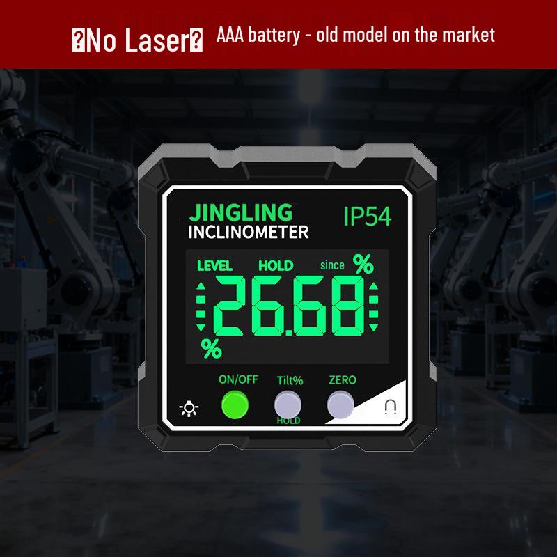 High-Precision Digital Laser Inclinometer with Magnetic Level and Gradient Ruler
High-Precision Digital Laser Inclinometer with Magnetic Level and Gradient Ruler