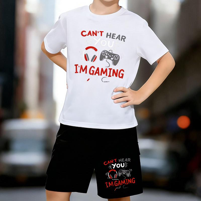 Boys 2 Piece Game Theme / Humorous Style Printed Outfit, Short Sleeve T-Shirt and Shorts Set for Kids Age 5-14,white Sporty Casual Summer Clothes 13-14 Years білий
Boys 2 Piece Game Theme / Humorous Style Printed Outfit, Short Sleeve T-Shirt and Shorts Set for Kids Age 5-14,white Sporty Casual Summer Clothes 13-14 Years білий