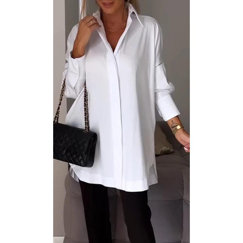 Женская рубашка больших размеров, новая, однотонная, с лацканами, элегантная, с длинными рукавами 2XL белый
Женская рубашка больших размеров, новая, однотонная, с лацканами, элегантная, с длинными рукавами 2XL белый
