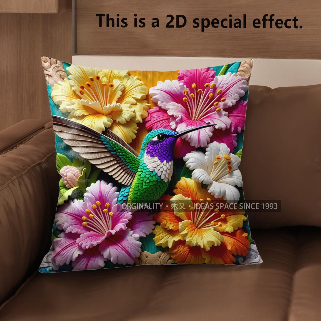 2D Tropical Hummingbird Floral Throw Pillow Covers Pattern Cushion Cover Suitable For Sofa Bedroom Car Pillow Cover 40x40cm
2D Tropical Hummingbird Floral Throw Pillow Covers Pattern Cushion Cover Suitable For Sofa Bedroom Car Pillow Cover 40x40cm