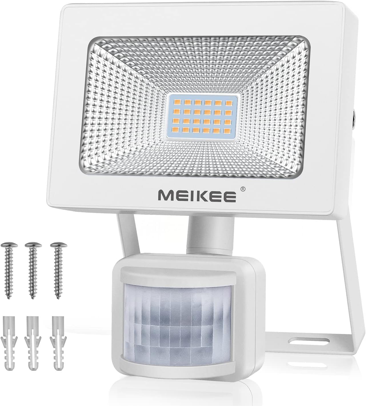 MEIKEE Outdoor Motion Sensor Security Light, 20W Waterproof Floodlight, 3000K 1800 Lumens, Warm White, Ultra-Bright, for Parking Lots, Entryways,
MEIKEE Outdoor Motion Sensor Security Light, 20W Waterproof Floodlight, 3000K 1800 Lumens, Warm White, Ultra-Bright, for Parking Lots, Entryways,