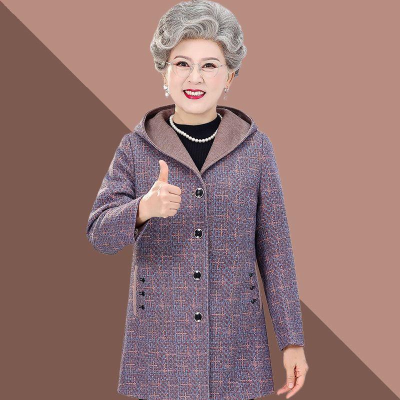 Spring/Autumn Hooded Windbreaker & Mid-Length Plaid Wool Coat for Middle-Aged Women, Mothers, and Grandmothers. 4XL (~135-145 Jin)
Spring/Autumn Hooded Windbreaker & Mid-Length Plaid Wool Coat for Middle-Aged Women, Mothers, and Grandmothers. 4XL (~135-145 Jin)