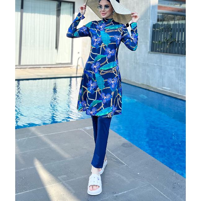 Комплект из 2 предметов Мусульманские женщины Пристойный синий цветочный металлический принт Пляжная одежда для отдыха Купальный костюм с полной защитой Комплект Пляжная одежда Буркини Купальный костюм Комплект (Без хиджаба) 2XL
Комплект из 2 предметов Мусульманские женщины Пристойный синий цветочный металлический принт Пляжная одежда для отдыха Купальный костюм с полной защитой Комплект Пляжная одежда Буркини Купальный костюм Комплект (Без хиджаба) 2XL
