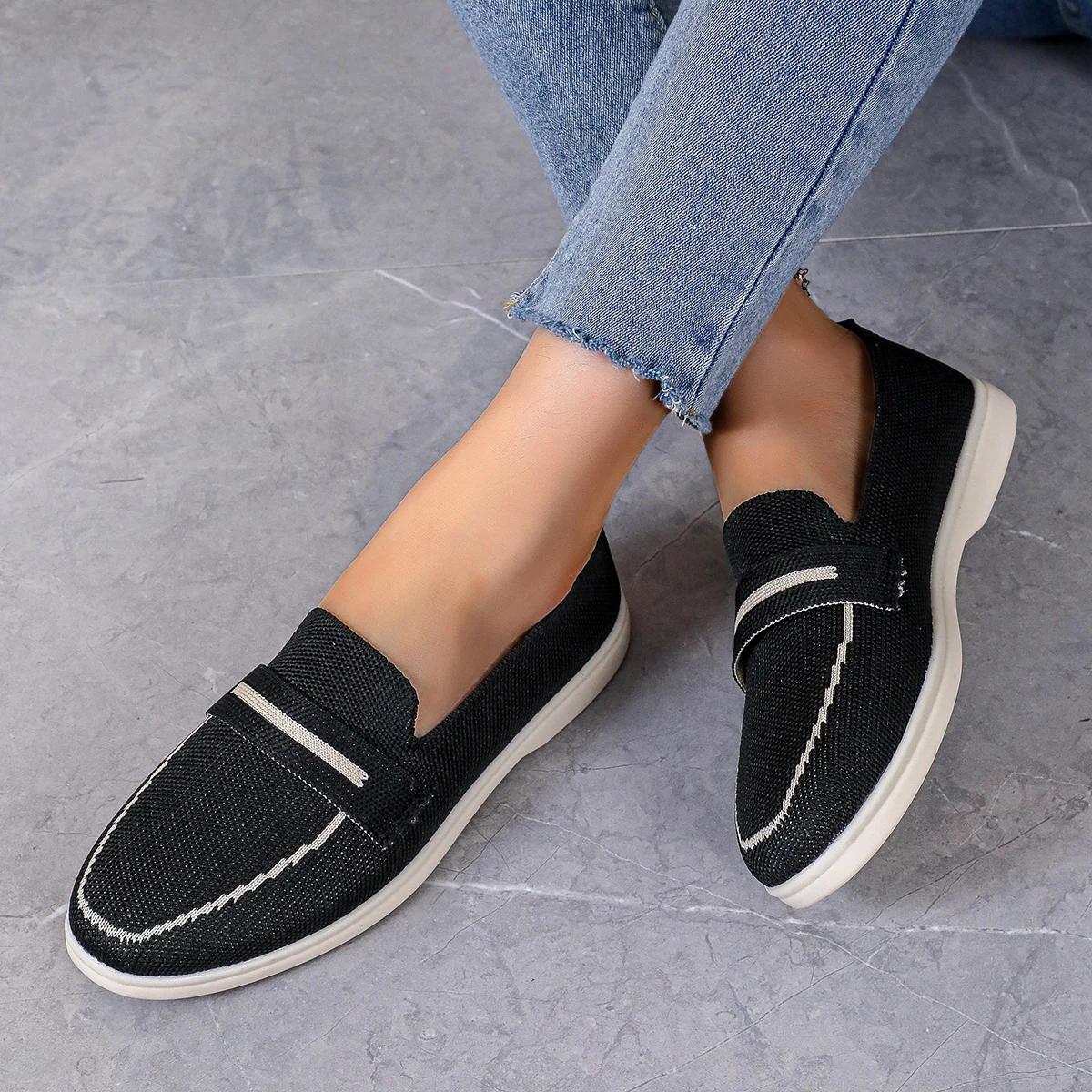 New Women Black Shoes Brand Casual Flat Shoes Leather Cashmere Single Shoes Ladies Walking Non Slip Femme 37
New Women Black Shoes Brand Casual Flat Shoes Leather Cashmere Single Shoes Ladies Walking Non Slip Femme 37