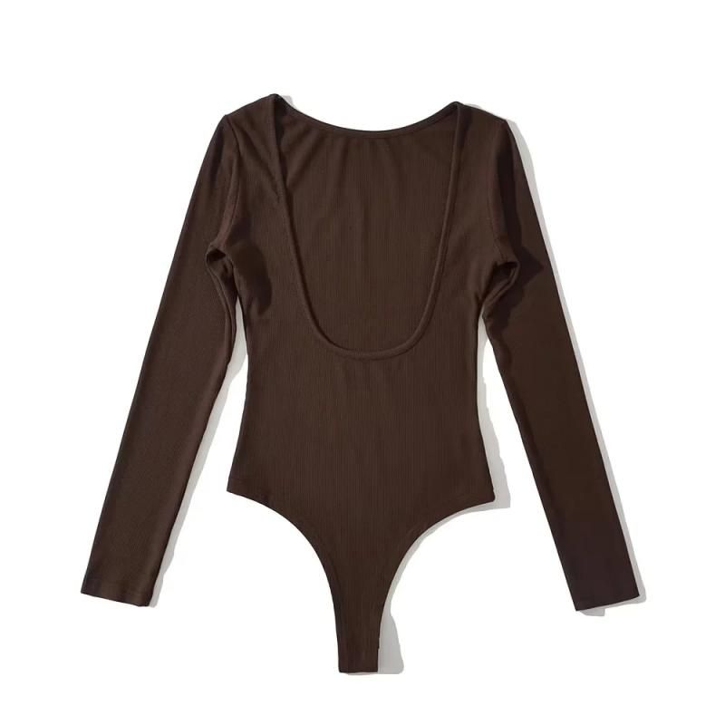 Bare Back Long Sleeves Crotch Women s T-shirt Stretch Silm One-Piece One-Piece Fashion Style Sexy Women s Bottoming Body Tops Dark Curry S
Bare Back Long Sleeves Crotch Women s T-shirt Stretch Silm One-Piece One-Piece Fashion Style Sexy Women s Bottoming Body Tops Dark Curry S