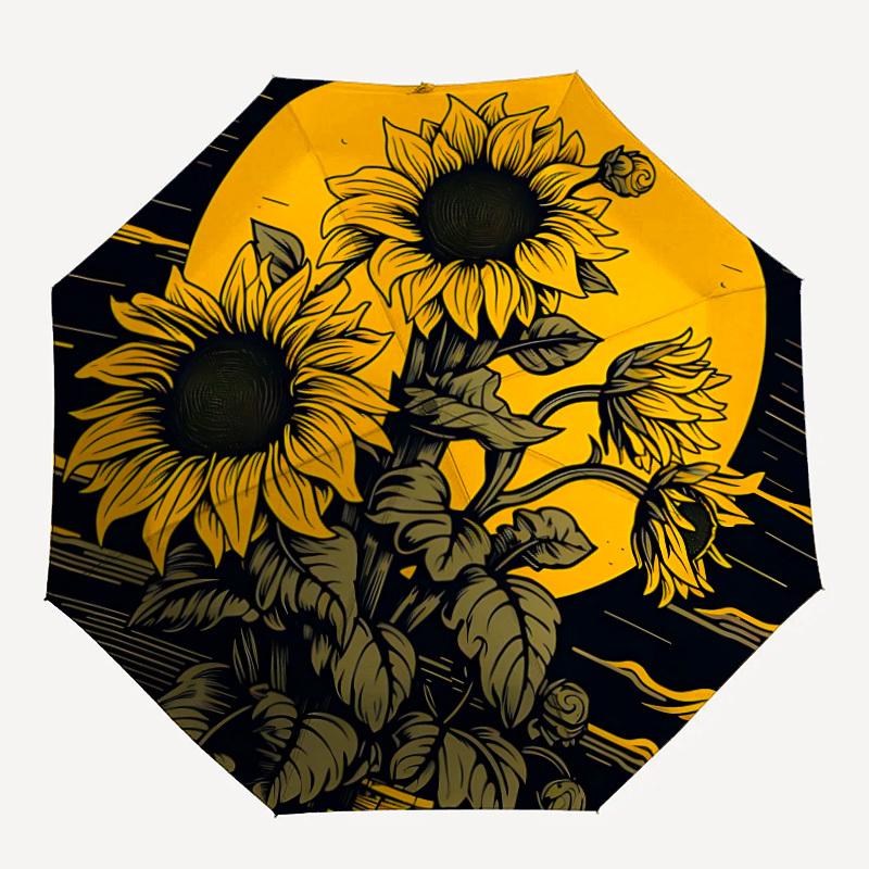 1pc Sunflower Garden Automatic Folding Umbrella with 8-Rib Windproof Design, Portable Foldable Sunshade Umbrella For Halloween 016
1pc Sunflower Garden Automatic Folding Umbrella with 8-Rib Windproof Design, Portable Foldable Sunshade Umbrella For Halloween 016