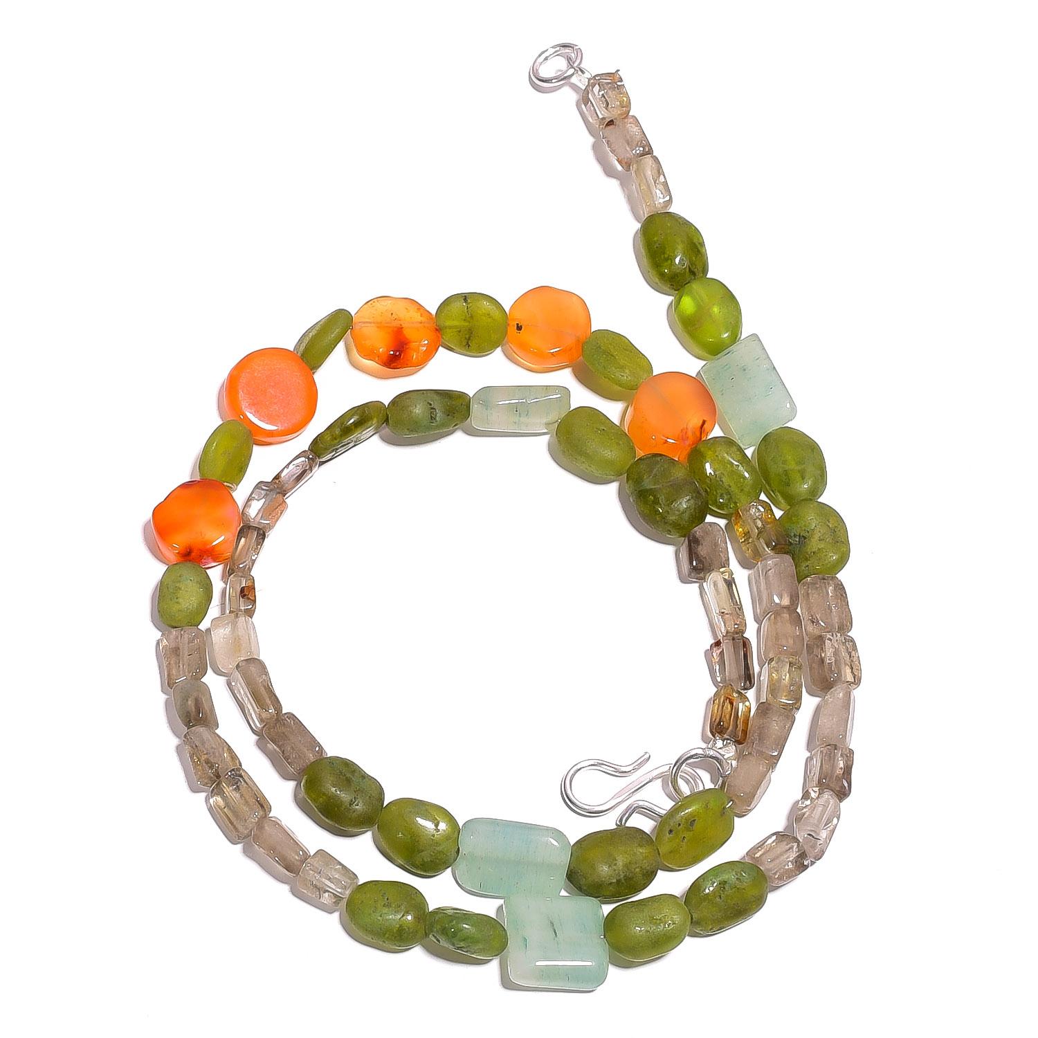 Natural Vasonite Smoky Quartz Carnelian Gemstone Beads Necklace 17 UB-4044 UB-4044
Natural Vasonite Smoky Quartz Carnelian Gemstone Beads Necklace 17 UB-4044 UB-4044