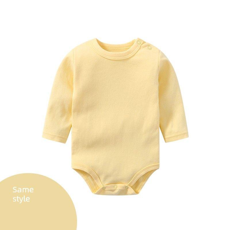Baby Spring, Autumn, and Winter Long-Sleeve Romper with Shoulder Snaps, Round Neck, Pure Cotton, White Base Color, Triangle Onesie, Baby Jumpsuit
Baby Spring, Autumn, and Winter Long-Sleeve Romper with Shoulder Snaps, Round Neck, Pure Cotton, White Base Color, Triangle Onesie, Baby Jumpsuit