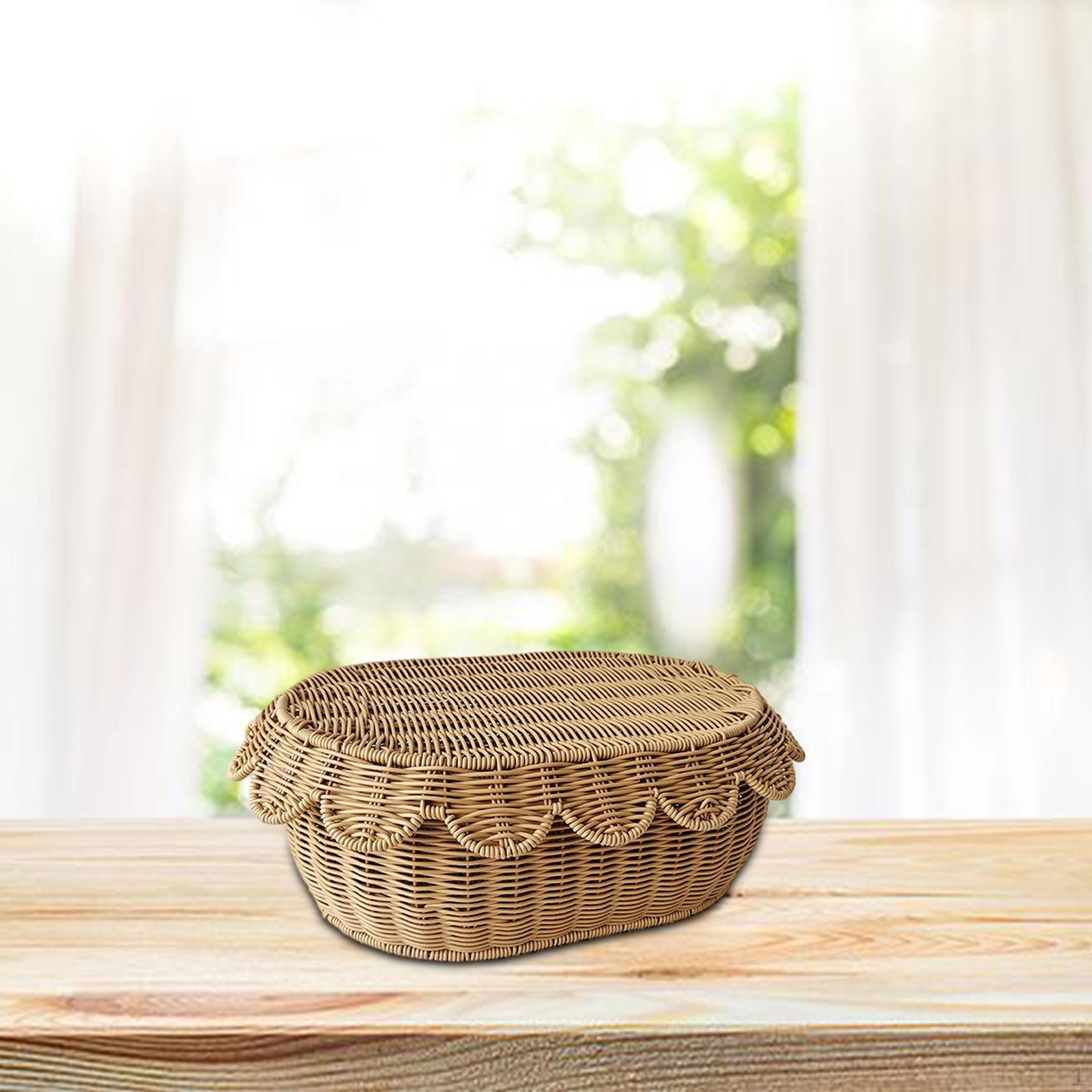 Braided Bread Basket Food Storage Multipurpose Snack Cookie Display with Cover L
Braided Bread Basket Food Storage Multipurpose Snack Cookie Display with Cover L