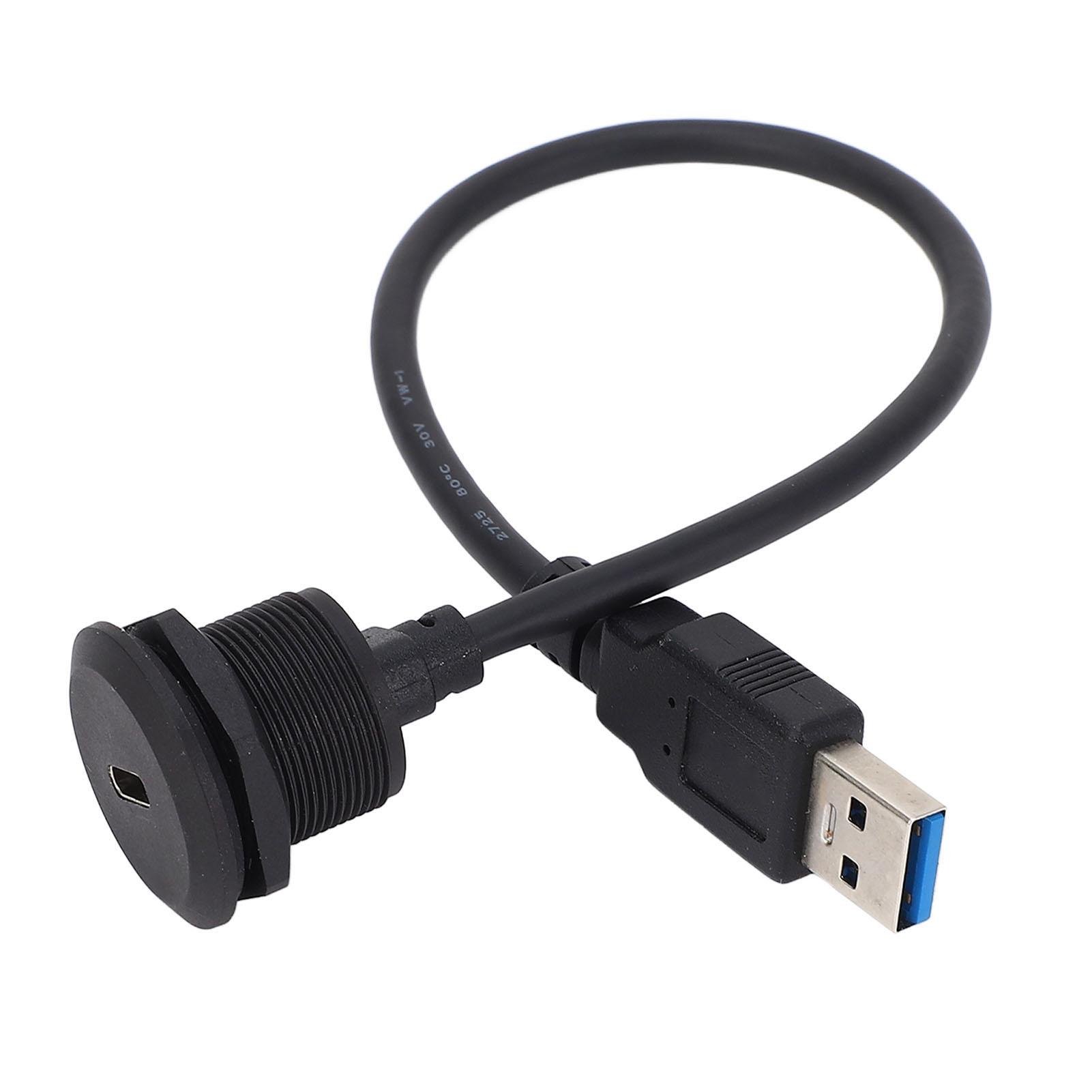 30cm Type C to USB Female to Male Flush Mount Cable 13 16in Thread with Dust Cover for Vehicles Boats 5 20V 1 3A
30cm Type C to USB Female to Male Flush Mount Cable 13 16in Thread with Dust Cover for Vehicles Boats 5 20V 1 3A