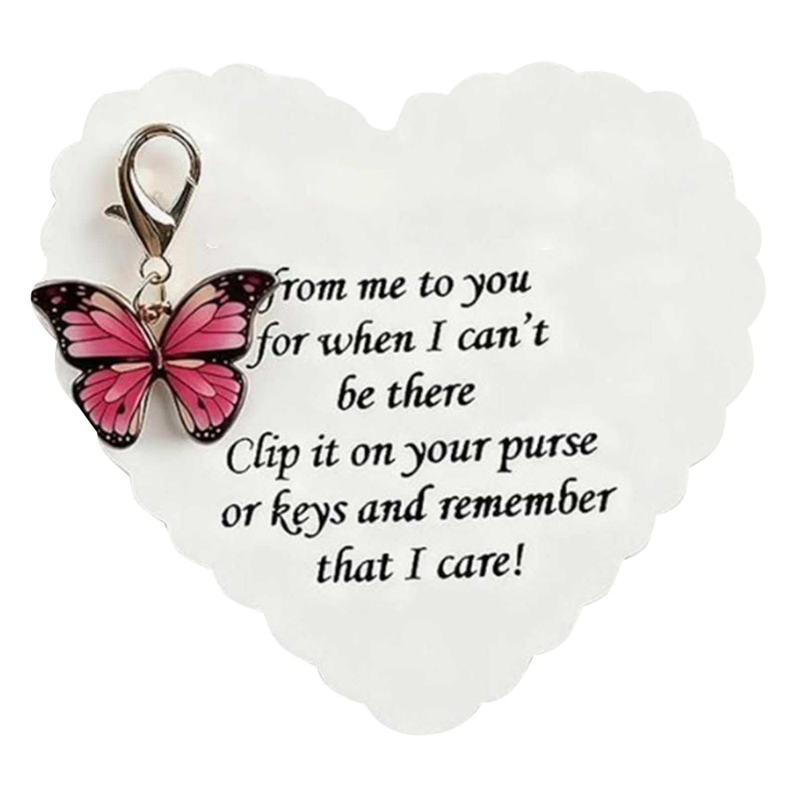 Elegant Butterfly Charm With Warm Card, Butterfly Keychain For Purse Backpack Key, Support Gift For Friend Family One Size
Elegant Butterfly Charm With Warm Card, Butterfly Keychain For Purse Backpack Key, Support Gift For Friend Family One Size
