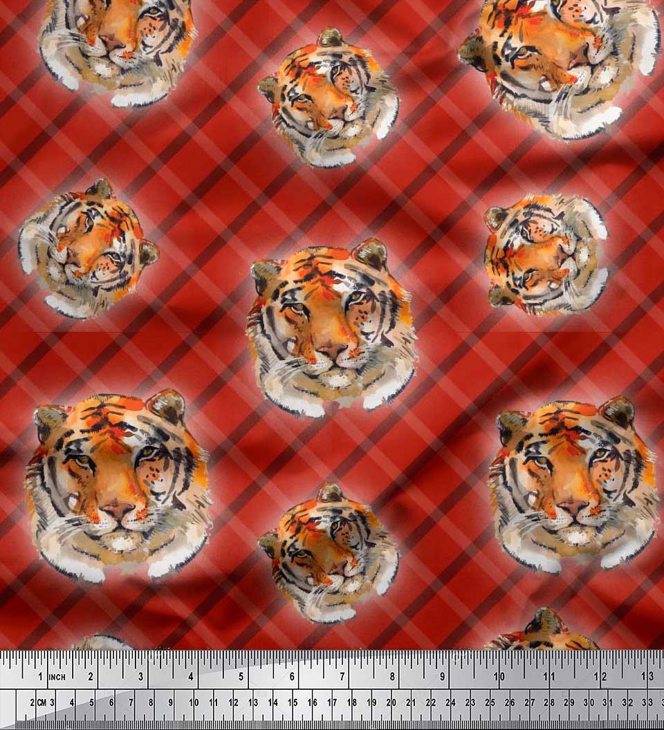 Soimoi Japan Crepe Satin Fabric Check & Tiger Face Animal Print Fabric на метр 42 дюйма 42 Inch Wide - Poly Crepe красный
Soimoi Japan Crepe Satin Fabric Check & Tiger Face Animal Print Fabric на метр 42 дюйма 42 Inch Wide - Poly Crepe красный