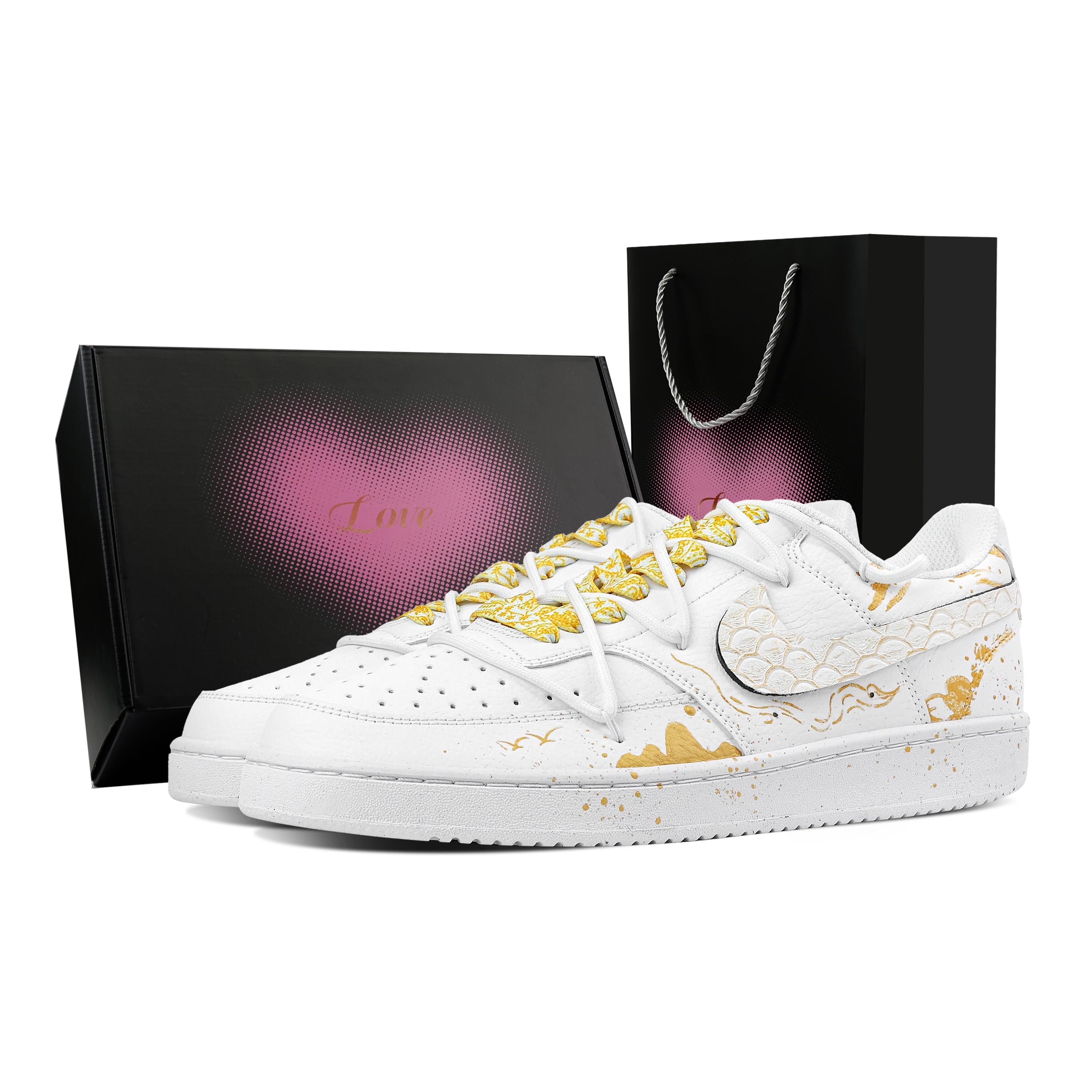 Nike Court Vision 1 Golden Snake Soaring Clouds Heart Box Abrasion Resistant Low top Skateboard Shoes Men s White Gold DH2987-101(Team459--) 41
Nike Court Vision 1 Golden Snake Soaring Clouds Heart Box Abrasion Resistant Low top Skateboard Shoes Men s White Gold DH2987-101(Team459--) 41