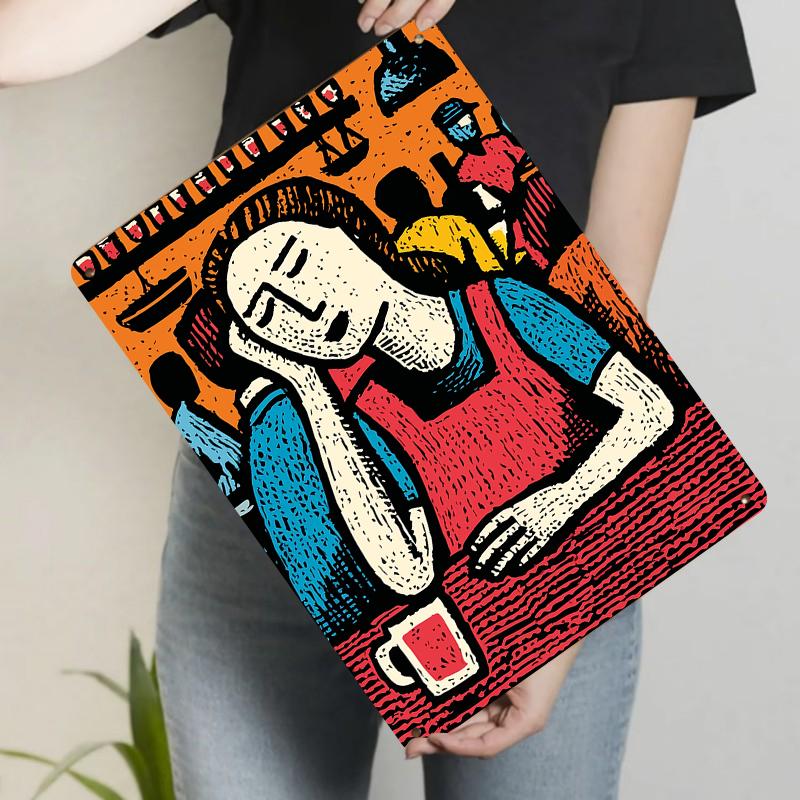 Hand Painted Retro Character Metal Wall Art Kitchen Dining Room Decorative Hanging Sign 20x30cm(7.8x11.8inch)
Hand Painted Retro Character Metal Wall Art Kitchen Dining Room Decorative Hanging Sign 20x30cm(7.8x11.8inch)