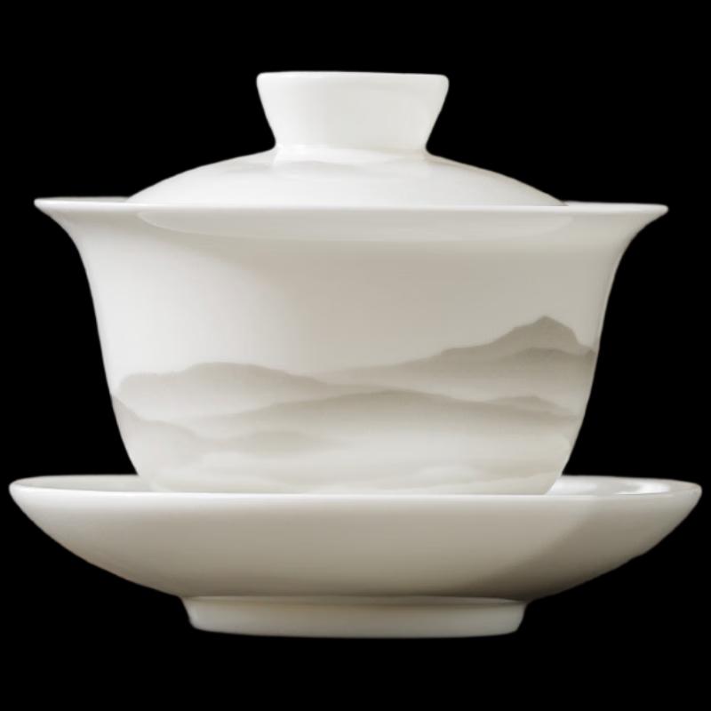 Dehua Ceramic Ink Landscape Gaiwan
Dehua Ceramic Ink Landscape Gaiwan