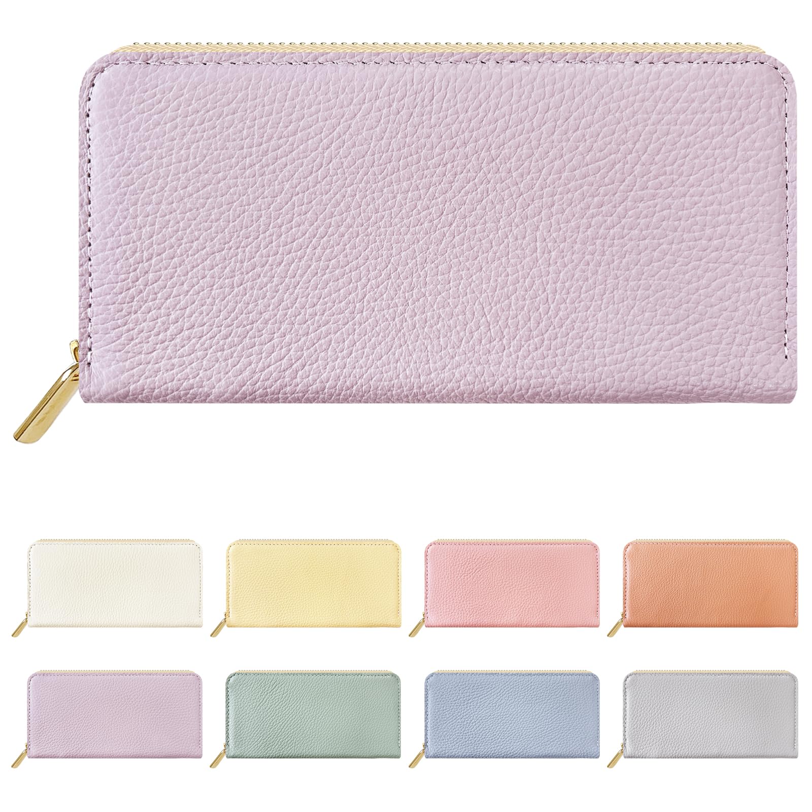 Genuine leather long wallet for men and round zipper coin card pastel lavender women, closure, purse, slots, round-shaped wallet,
Genuine leather long wallet for men and round zipper coin card pastel lavender women, closure, purse, slots, round-shaped wallet,