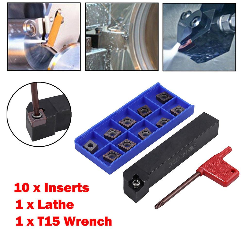 SCLCR1616H09 16x100mm Lathe Boring Bar External Turning Tool+10pc CCMT09T304 Turning Tool Holder + Carbide Insert China Mainland
SCLCR1616H09 16x100mm Lathe Boring Bar External Turning Tool+10pc CCMT09T304 Turning Tool Holder + Carbide Insert China Mainland