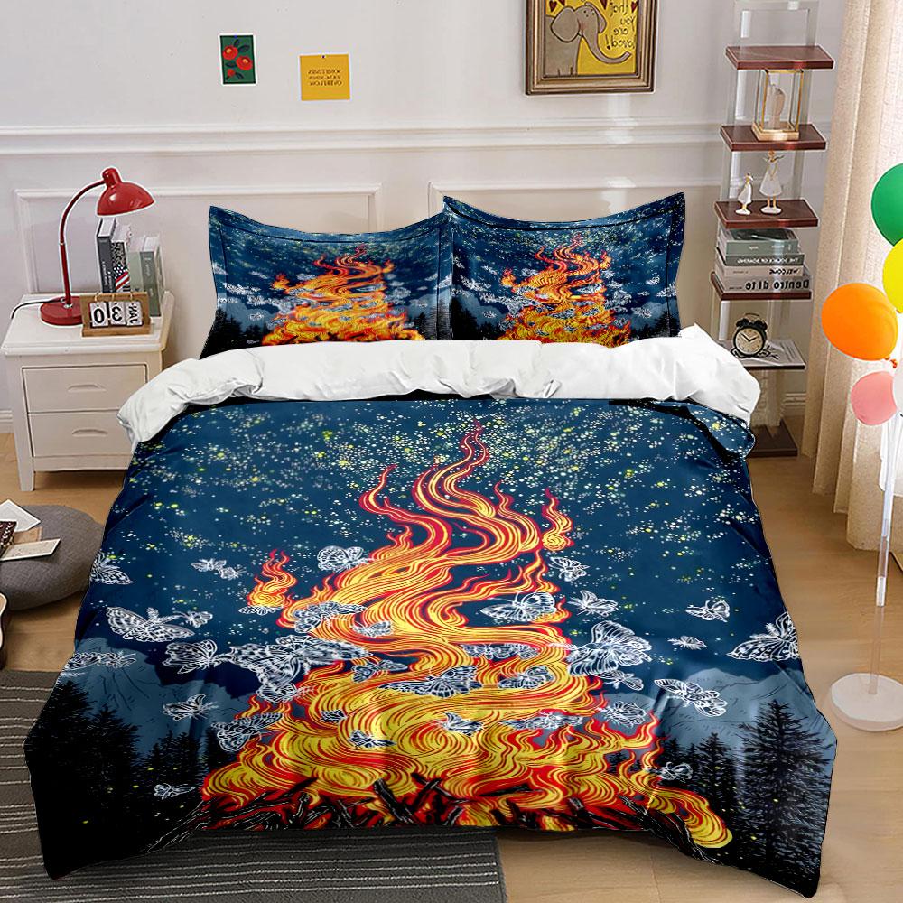 Fiery flames, butterflies, forest. Bedding sets Duvet cover sets Duvet covers Pillowcases(1 * Duvet Cover 2 * Pillowcases, without duvet insert) 135x200cm
Fiery flames, butterflies, forest. Bedding sets Duvet cover sets Duvet covers Pillowcases(1 * Duvet Cover 2 * Pillowcases, without duvet insert) 135x200cm