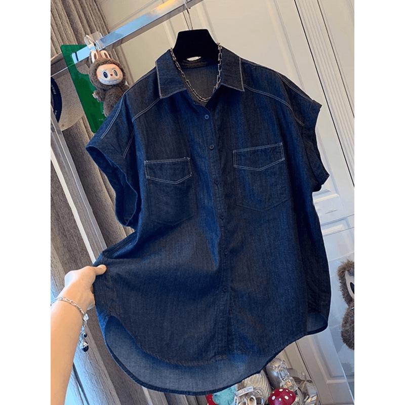 2025 Summer Women s Blue Loose Denim Shirt - High-End European Style Top L темно-синього кольору
2025 Summer Women s Blue Loose Denim Shirt - High-End European Style Top L темно-синього кольору