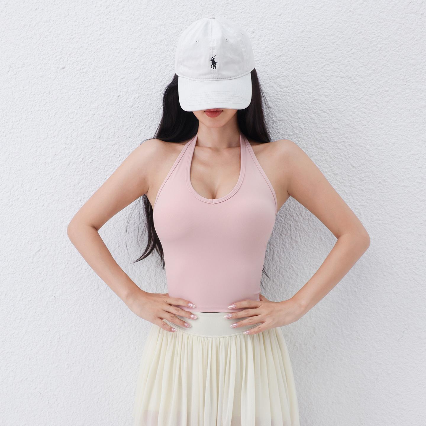 Off-the-Shoulder Halter Yoga Tank with Chest Pads and Back Support - Breathable Summer Sports Top M (suggested for 95-110 lbs) рожевий
Off-the-Shoulder Halter Yoga Tank with Chest Pads and Back Support - Breathable Summer Sports Top M (suggested for 95-110 lbs) рожевий