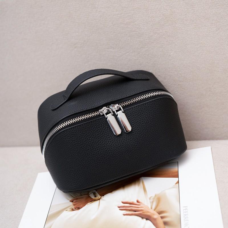 Factory Top Layer Cowhide Makeup Bag Simple Style Large Capacity Toiletry Portable Leather Storage 21x13x13CM чёрный
Factory Top Layer Cowhide Makeup Bag Simple Style Large Capacity Toiletry Portable Leather Storage 21x13x13CM чёрный