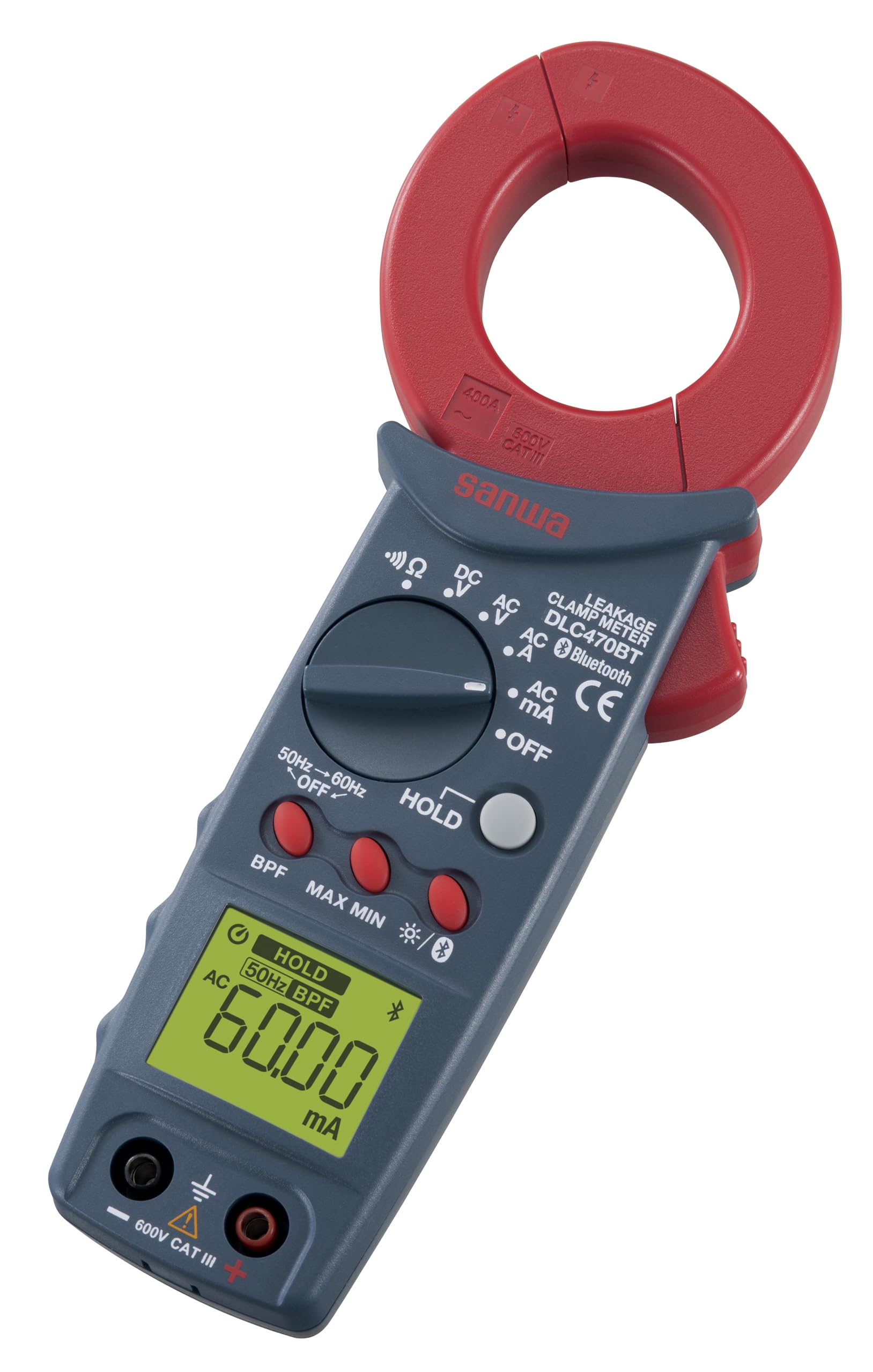 SANWA Electric Leak Clamp Meter with Bluetooth communication and bandpass filter DLC470BT (Sanwa Meter) (Equipped function)
SANWA Electric Leak Clamp Meter with Bluetooth communication and bandpass filter DLC470BT (Sanwa Meter) (Equipped function)