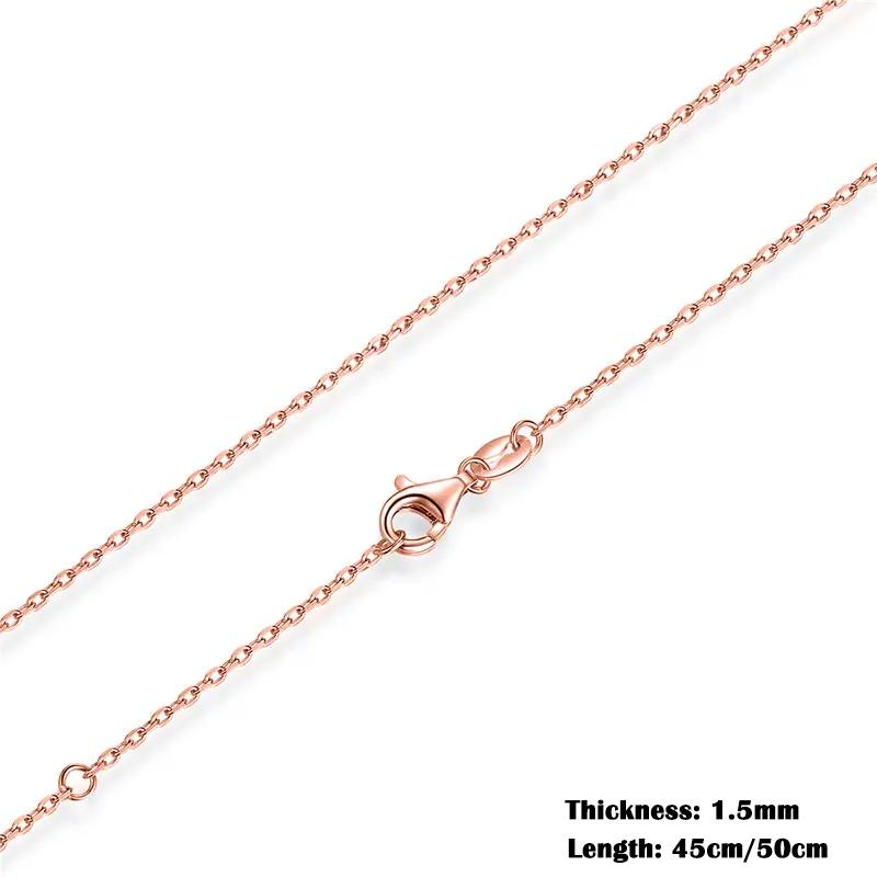 BAMOER Classic Basic O-chain Solid 925 Silver Lobster Clasp Adjustable Necklace Box Cable Chain DIY Jewelry for Women 45cm
BAMOER Classic Basic O-chain Solid 925 Silver Lobster Clasp Adjustable Necklace Box Cable Chain DIY Jewelry for Women 45cm