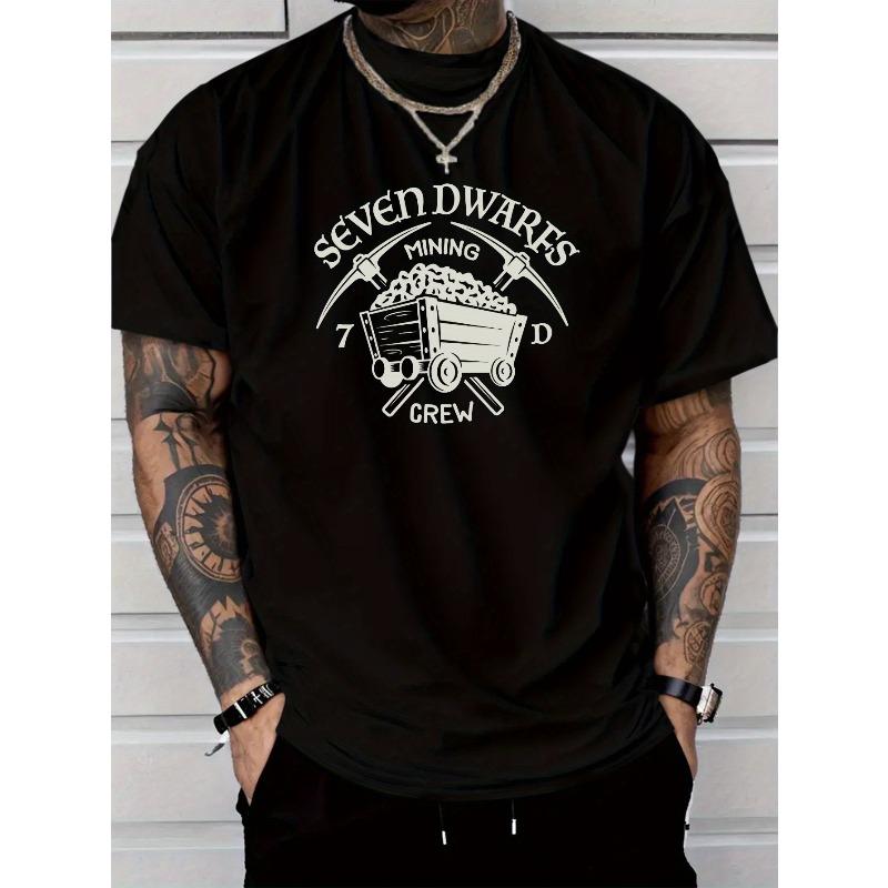 European Size Men s Casual Fashion Mining Equipment Letter Print Short Sleeve T-Shirt, Cut Crew Neck Comfort Stretch Summer Tee for Casual Attire 4XL чорний
European Size Men s Casual Fashion Mining Equipment Letter Print Short Sleeve T-Shirt, Cut Crew Neck Comfort Stretch Summer Tee for Casual Attire 4XL чорний