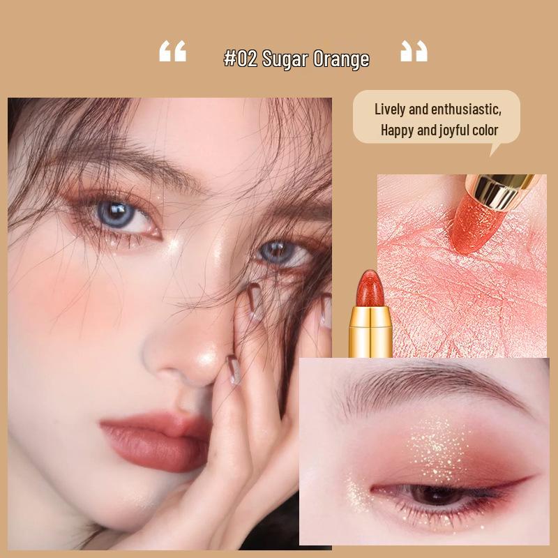 Dual-Ended Smudge-Proof Glitter Eyeshadow Stick & Under-Eye Highlighter for Women’s Stage Makeup
Dual-Ended Smudge-Proof Glitter Eyeshadow Stick & Under-Eye Highlighter for Women’s Stage Makeup
