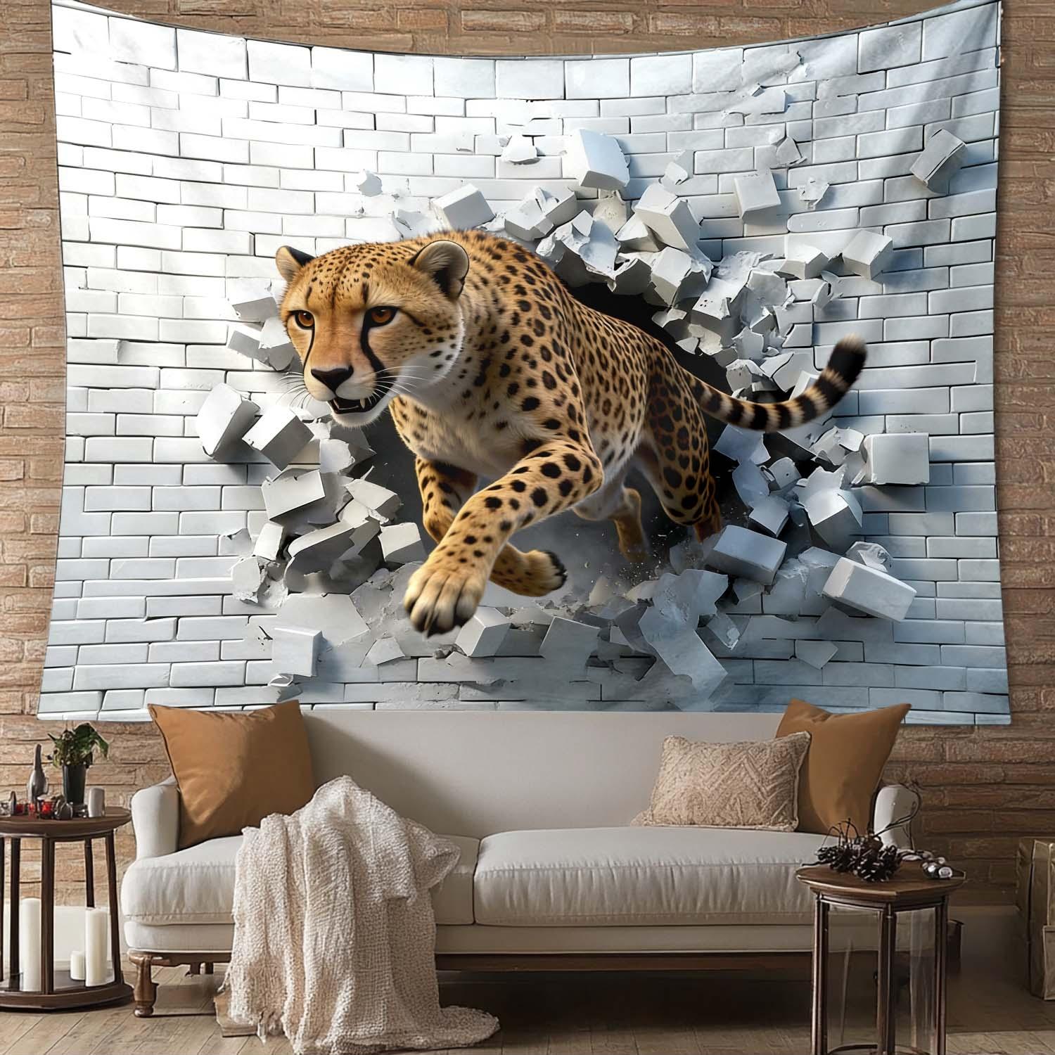 1pcs Leopard Tapestry Stunning Cheetah Bursting Wall Illusion Wall Hanging Bold Aesthetic Decor suitable offices bars party 74x94cm(29x37in)
1pcs Leopard Tapestry Stunning Cheetah Bursting Wall Illusion Wall Hanging Bold Aesthetic Decor suitable offices bars party 74x94cm(29x37in)