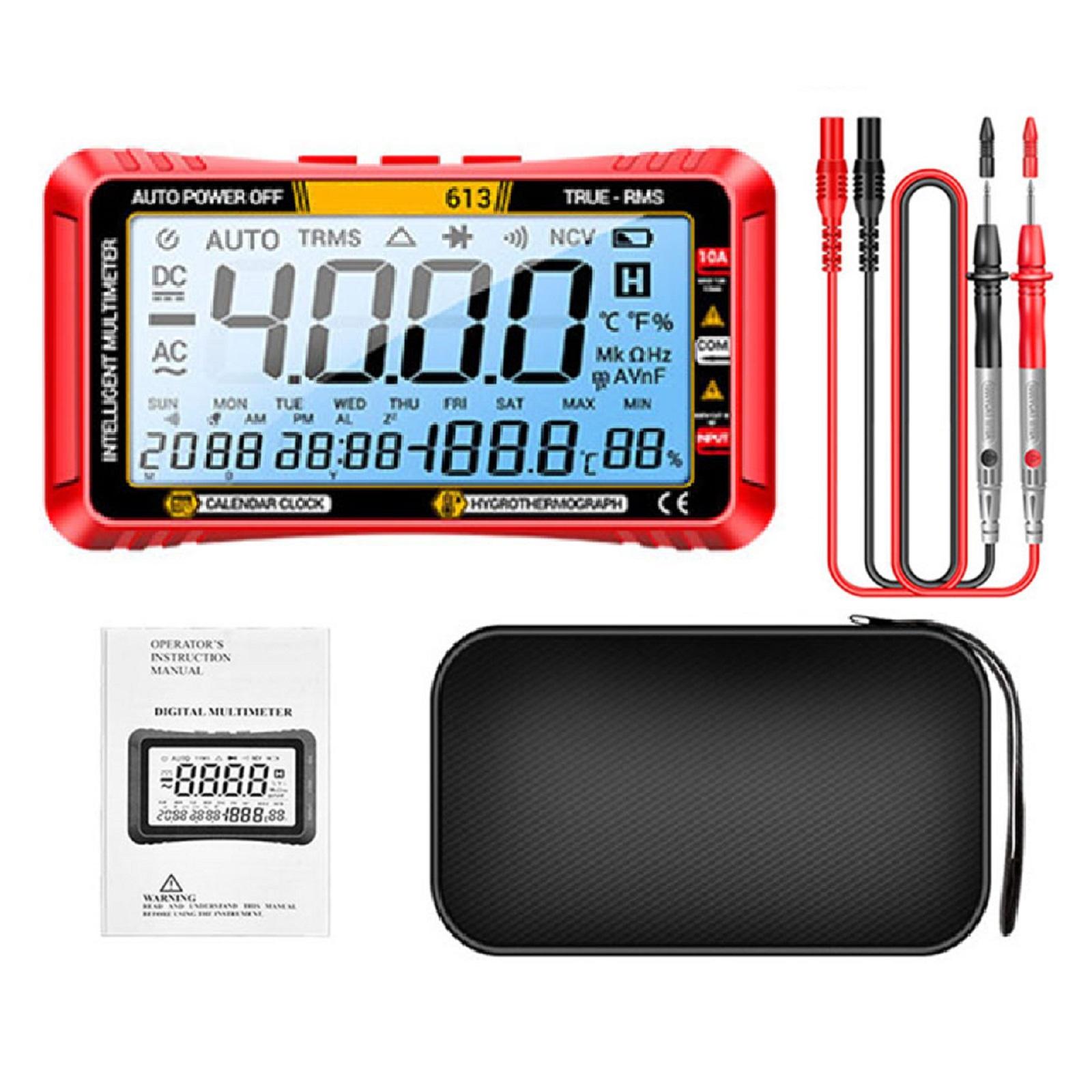 613 Digital Large Screen Multimeter 3 In 1 Multifunctional Smart Multimeter With Calendar Display Use Industrial Tool червоний
613 Digital Large Screen Multimeter 3 In 1 Multifunctional Smart Multimeter With Calendar Display Use Industrial Tool червоний