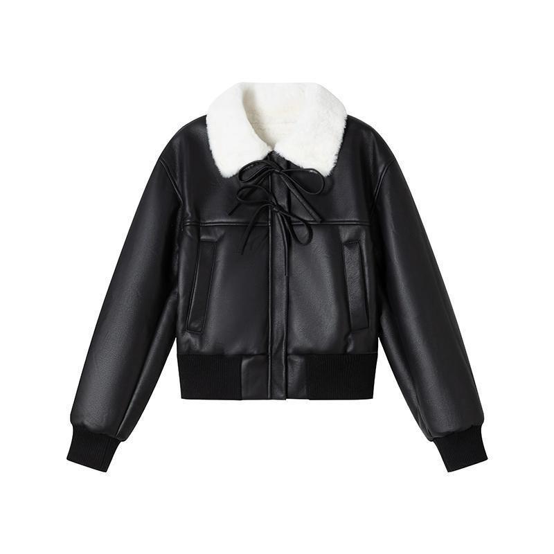 2026 Winter Petite Black Leather Motorcycle Jacket with Plus Velvet Lining for Women L (60-68 kg)
2026 Winter Petite Black Leather Motorcycle Jacket with Plus Velvet Lining for Women L (60-68 kg)