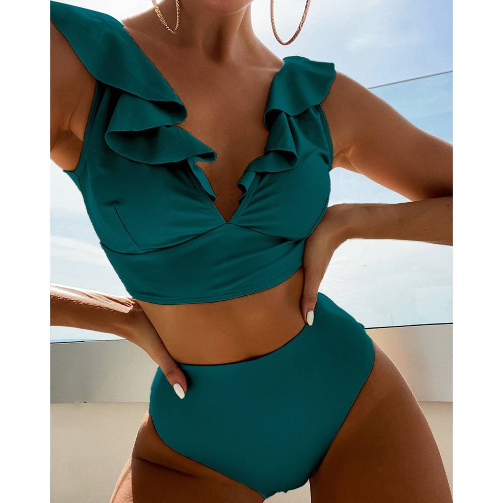 Cikini Bikini 2024 Новый сексуальный разноцветный кружевной v-образный вырез с рюшами и высокой талией, разделенный купальник, женский двухсекционный летний пляжный купальник S оранжевый
Cikini Bikini 2024 Новый сексуальный разноцветный кружевной v-образный вырез с рюшами и высокой талией, разделенный купальник, женский двухсекционный летний пляжный купальник S оранжевый