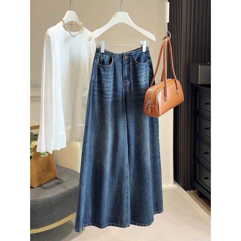 Slack waistless denim wide-leg pants women s spring new Korean version high-waisted loose and versatile straight vertical casual pants L темно-синього кольору
Slack waistless denim wide-leg pants women s spring new Korean version high-waisted loose and versatile straight vertical casual pants L темно-синього кольору