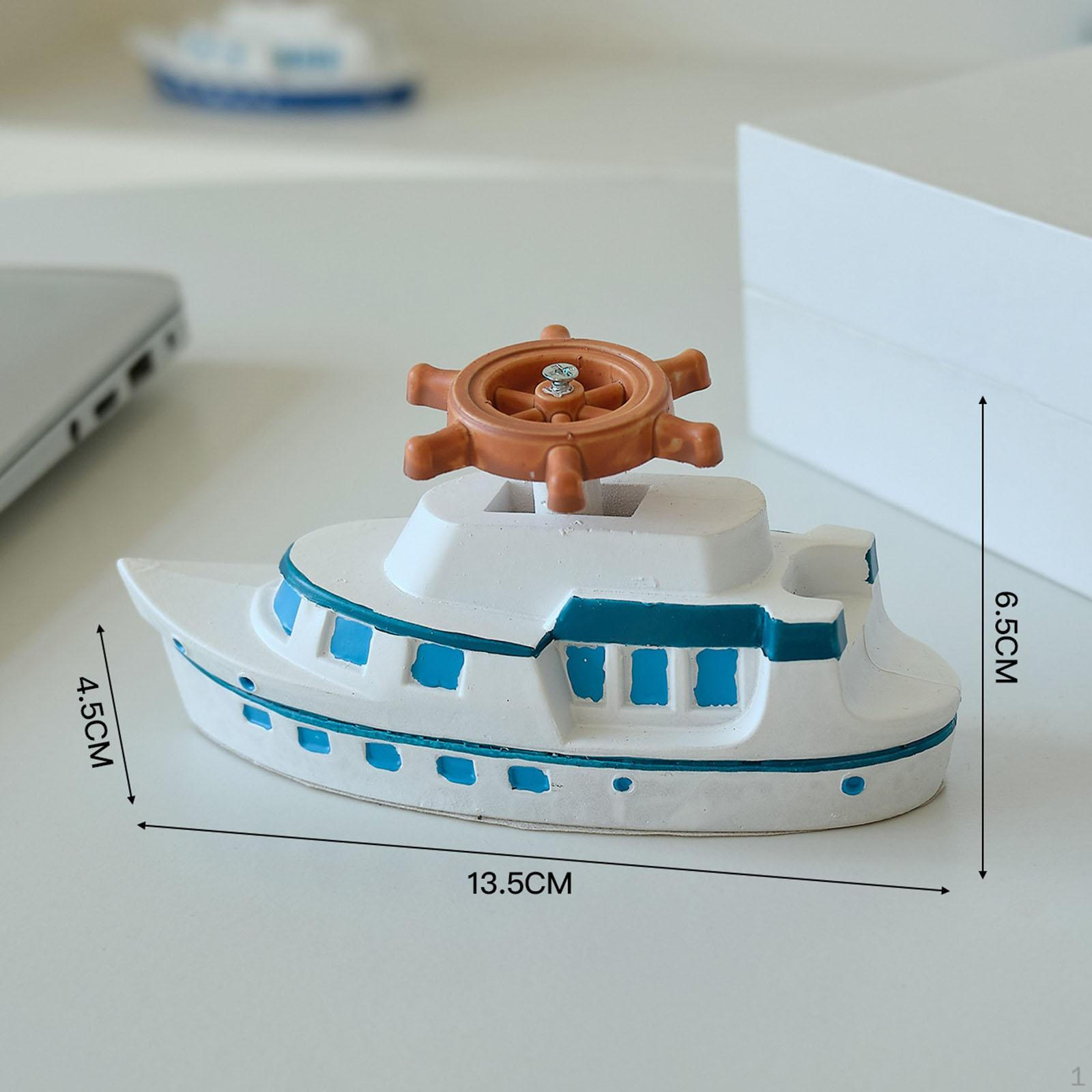Resin Boat Model Marine Ornament Accent Desk with Steering Wheel Ship Figurine for Gift Cupboard белый
Resin Boat Model Marine Ornament Accent Desk with Steering Wheel Ship Figurine for Gift Cupboard белый