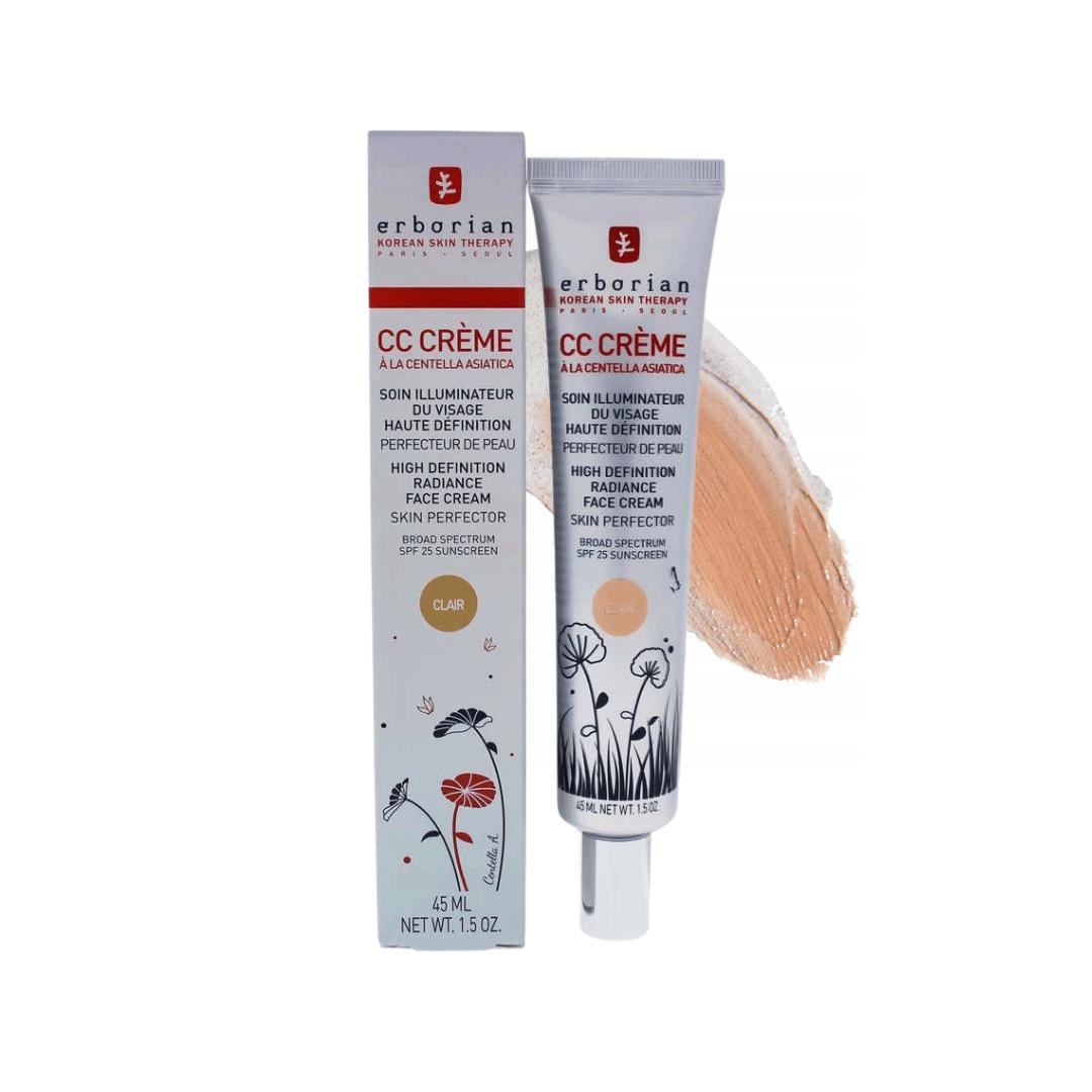 ERBORIAN CC Creme a la Centella Asiatica SPF 25 Clair 45 ml - korygujący krem koloryzujący z wąkrotką azjatycką, neutralny jasny beż
ERBORIAN CC Creme a la Centella Asiatica SPF 25 Clair 45 ml - korygujący krem koloryzujący z wąkrotką azjatycką, neutralny jasny beż