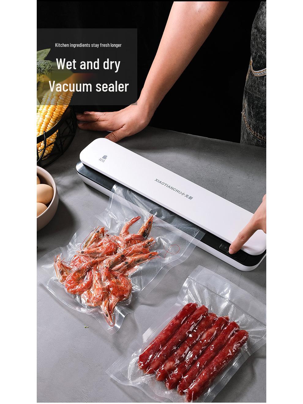 Compact High-Suction Vacuum Sealer for Dry and Wet Food Preservation UK plug
Compact High-Suction Vacuum Sealer for Dry and Wet Food Preservation UK plug