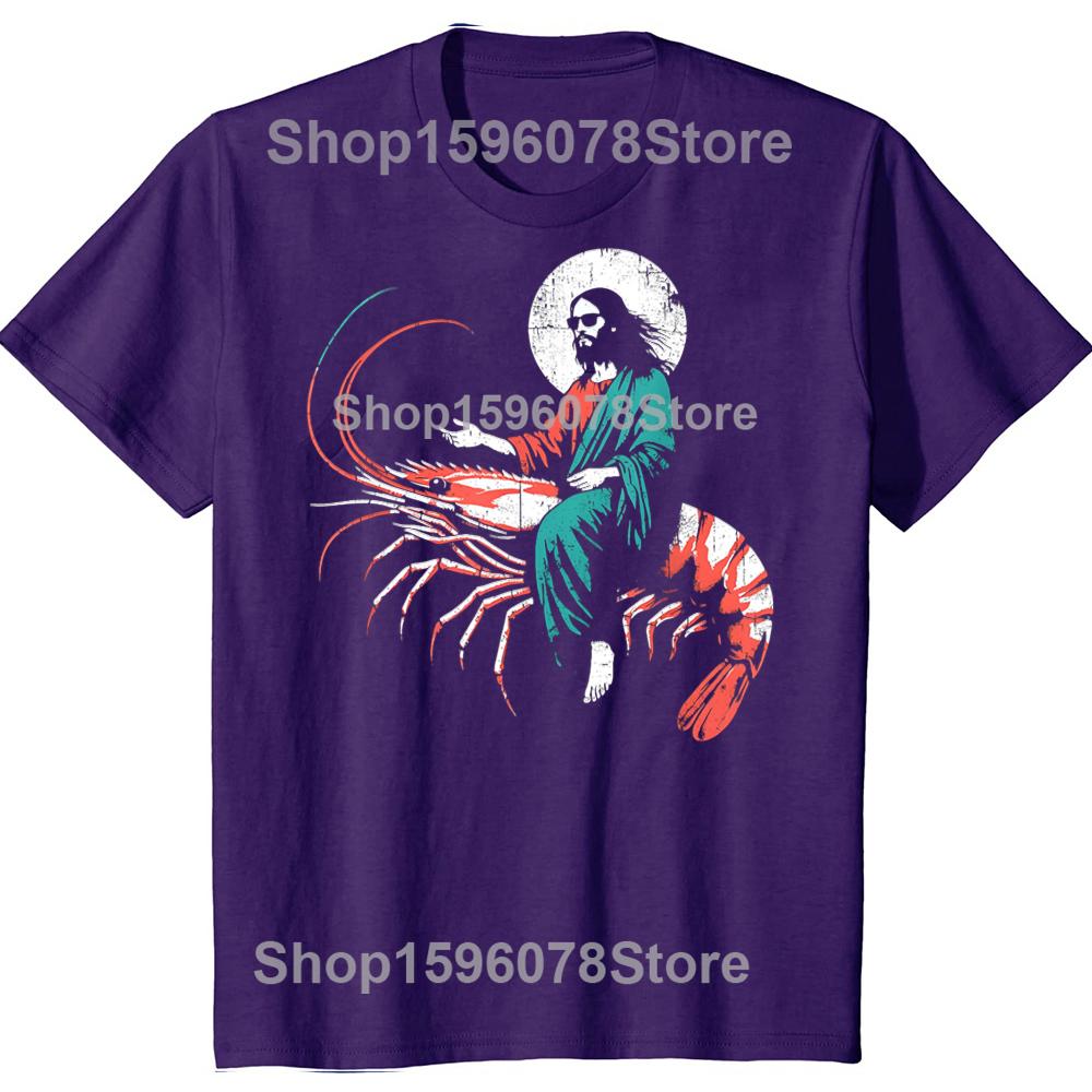 Funny Jesus Riding A Shrimp Funny Christian Lover T Shirts Men Humor Streetwear Tee Shirt Short Sleeve Unisex Loose Clothing 4XL
Funny Jesus Riding A Shrimp Funny Christian Lover T Shirts Men Humor Streetwear Tee Shirt Short Sleeve Unisex Loose Clothing 4XL