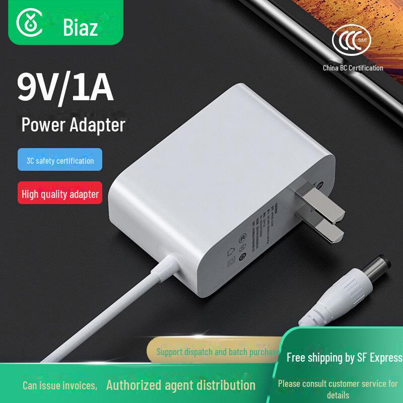 Адаптер питания Biaz 9V1A для беспроводного маршрутизатора, кабель для зарядки TP-LINK 5,5*2,5 мм белый
Адаптер питания Biaz 9V1A для беспроводного маршрутизатора, кабель для зарядки TP-LINK 5,5*2,5 мм белый