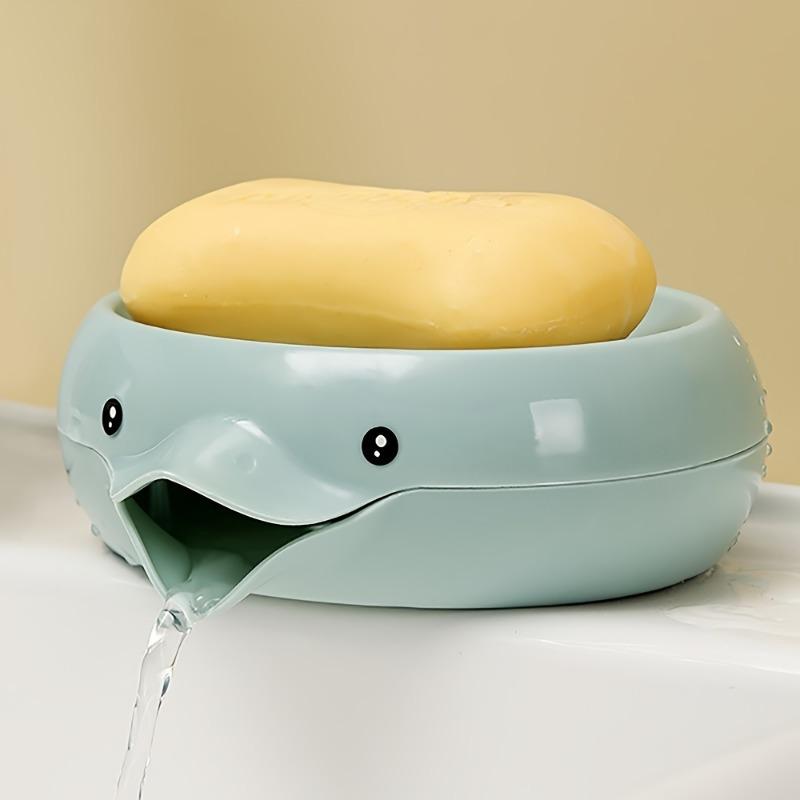 1 шт. Уникальная мыльница - Самодренажная, Пластиковая, Подставка для мыла в ванной комнате с местом для хранения над раковиной, Креативный домашний декор и аксессуары для ванной комнаты синий